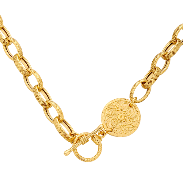 Choker on a chain with medallion Mokobelle
