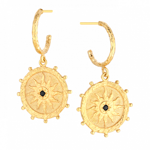 Circle earrings with Solaris rosettes