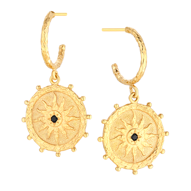 Circle earrings with Solaris rosettes