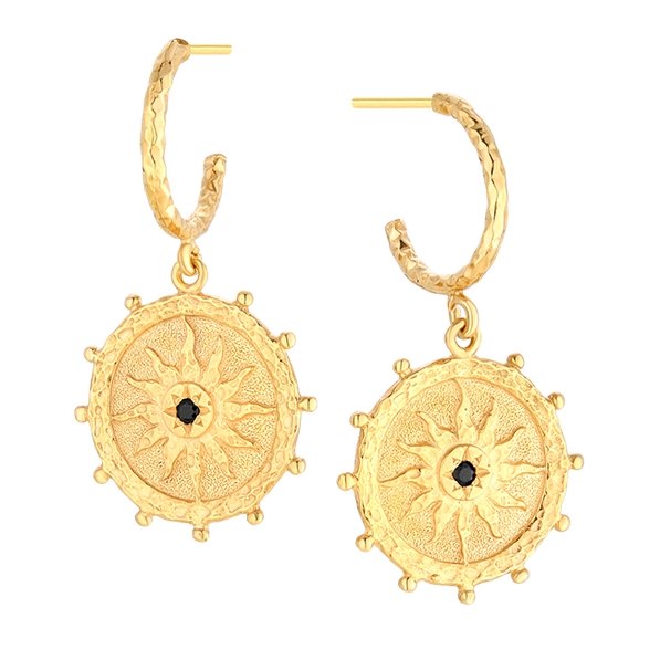 Circle earrings with Solaris rosettes