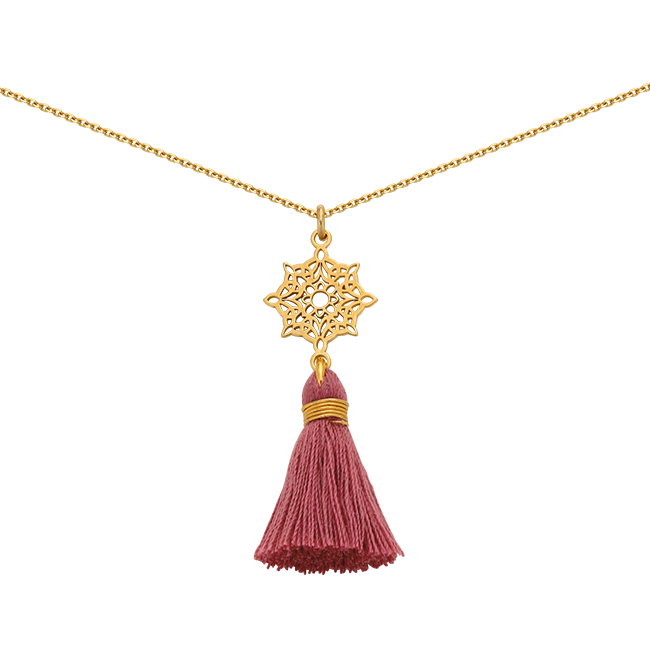 Chain with rosette Lea and tassel