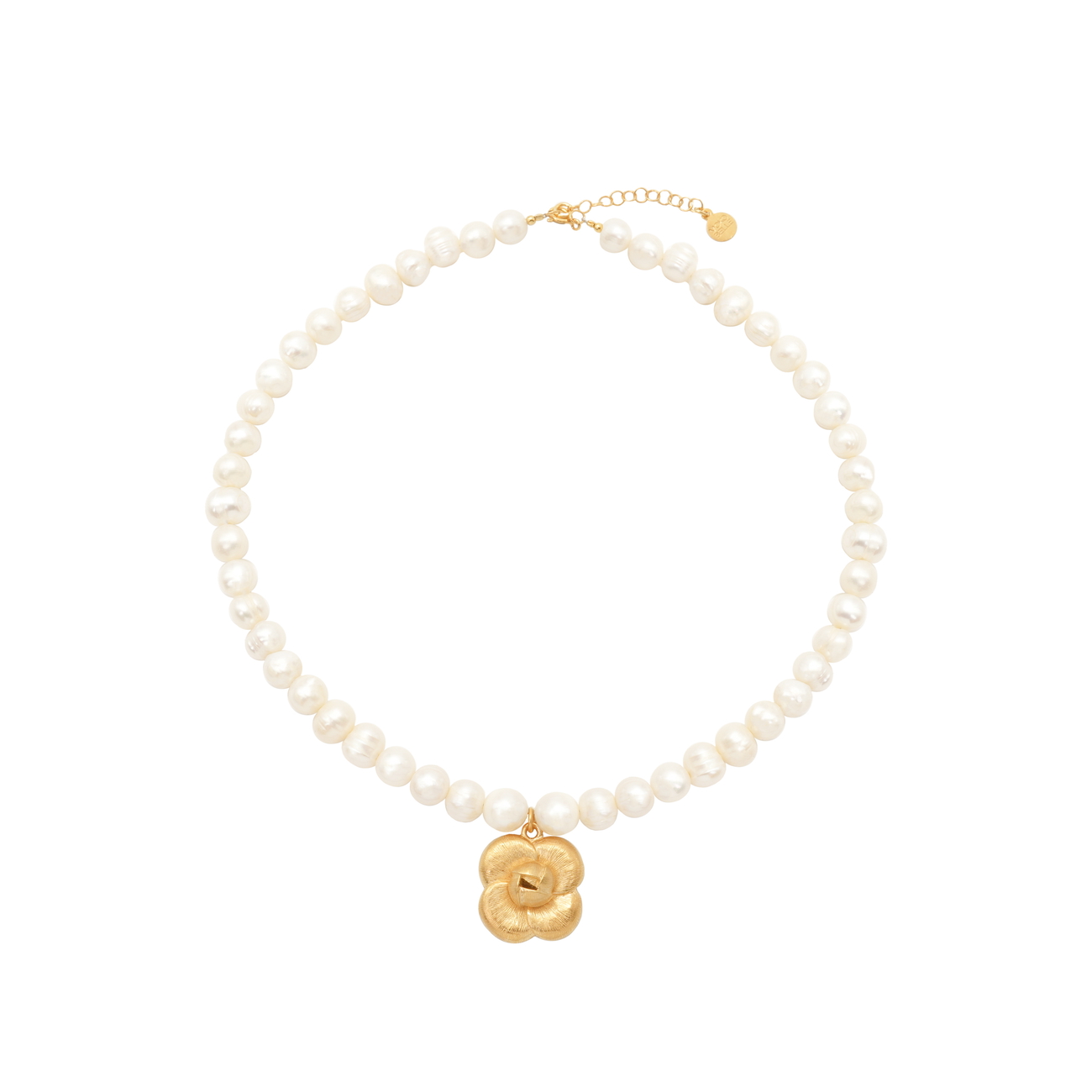 Naszyjnik choker z pereł Vintage Flower gold