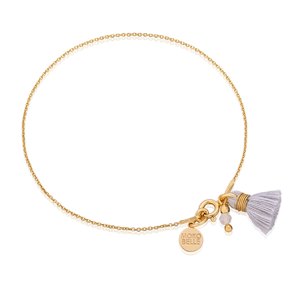 Bracelet with moonstone and tassel