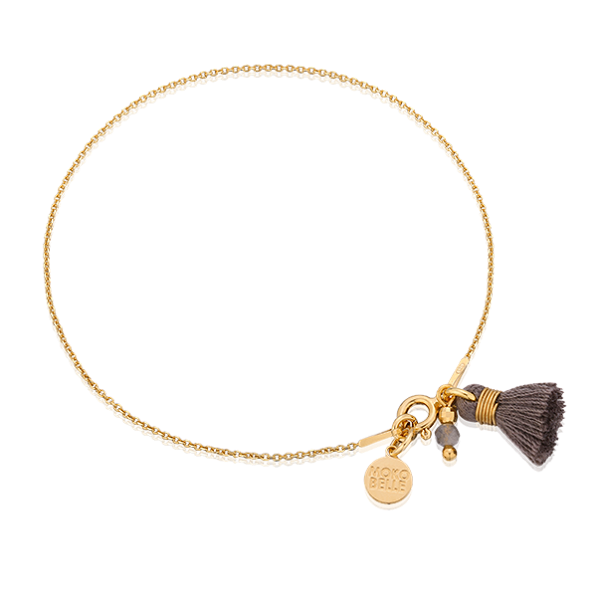 Bracelet with labradorite and tassel