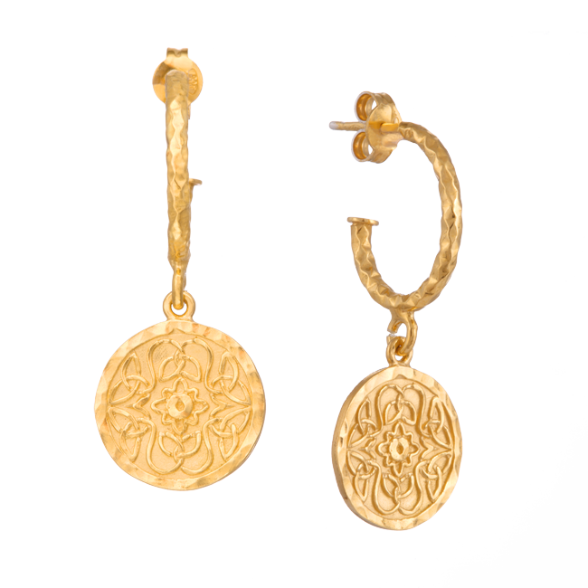 Earrings with Mokobelle medallions